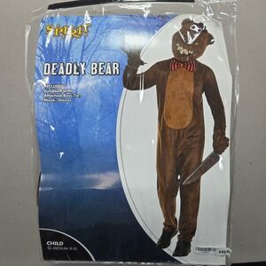 Spirit Deadly Bear Costume Child Medium‎ 8-10 Halloween Scary Outfit